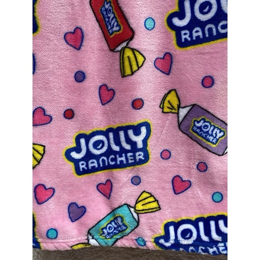 Jolly Rancher Hard Candy Oversized Soft Plush Throw Blanket‎ 60” X 70” Pink NEW